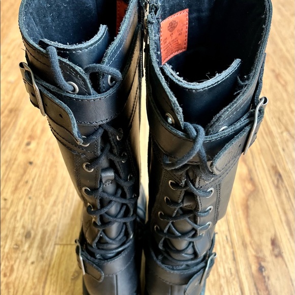 Ladies, Harley-Davidson Women's Alexa Back Lace Leather Motorcycle Boots D85167 - Picture 3 of 7